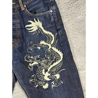 Ed Hardy Christian Audigier vintage jeans big logo dragon