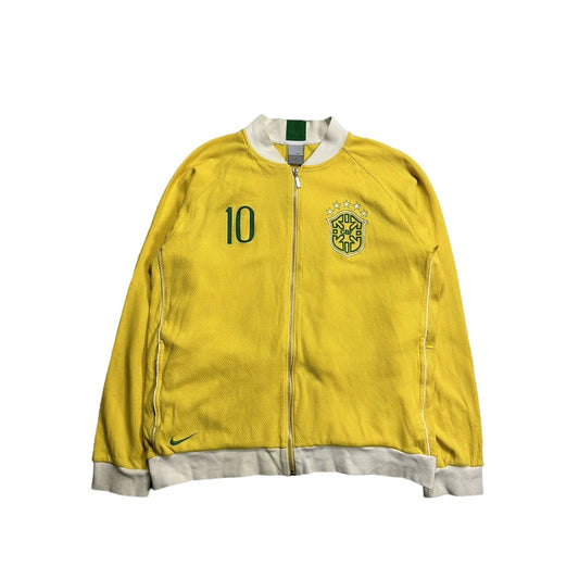 Nike Brazil track jacket 10 Ronaldinho vintage yellow