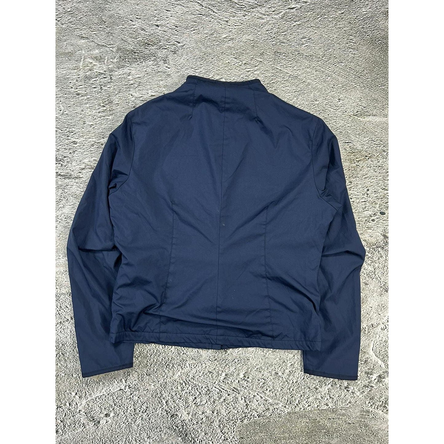 Nike Court track jacket nylon blue black vintage drill Y2K