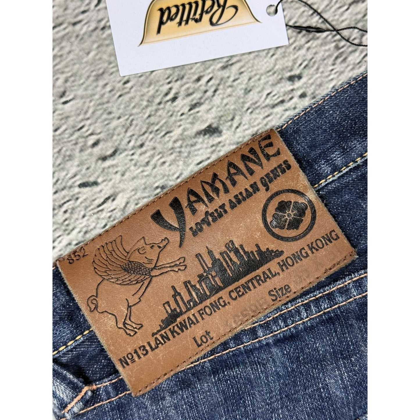 Evisu Yamane jeans vintage design selvedge embroidery cat