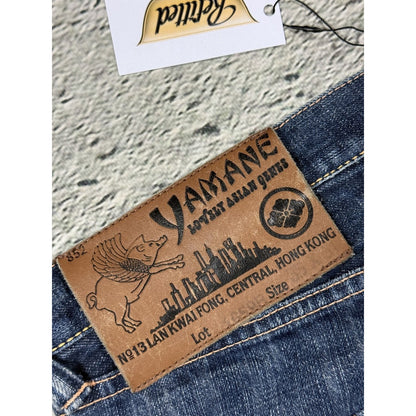 Evisu Yamane jeans vintage design selvedge embroidery cat