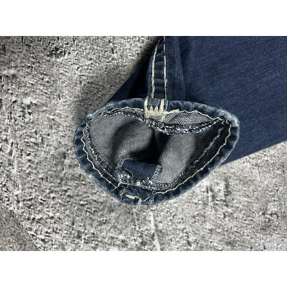 True Religion Blue jeans thick stitching Ricky