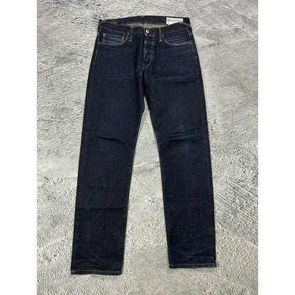 Evisu jeans white daicock big logo blue selvedge denim