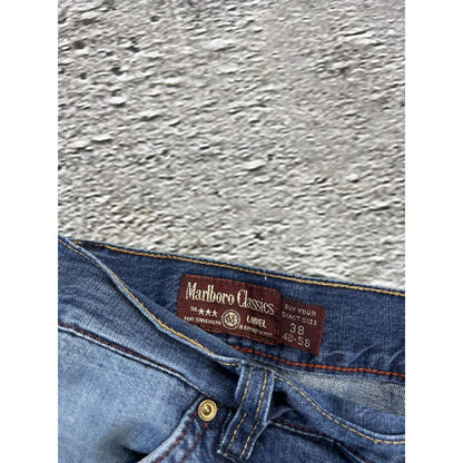 Marlboro Jorts vintage baggy Y2K navy denim cargo shorts