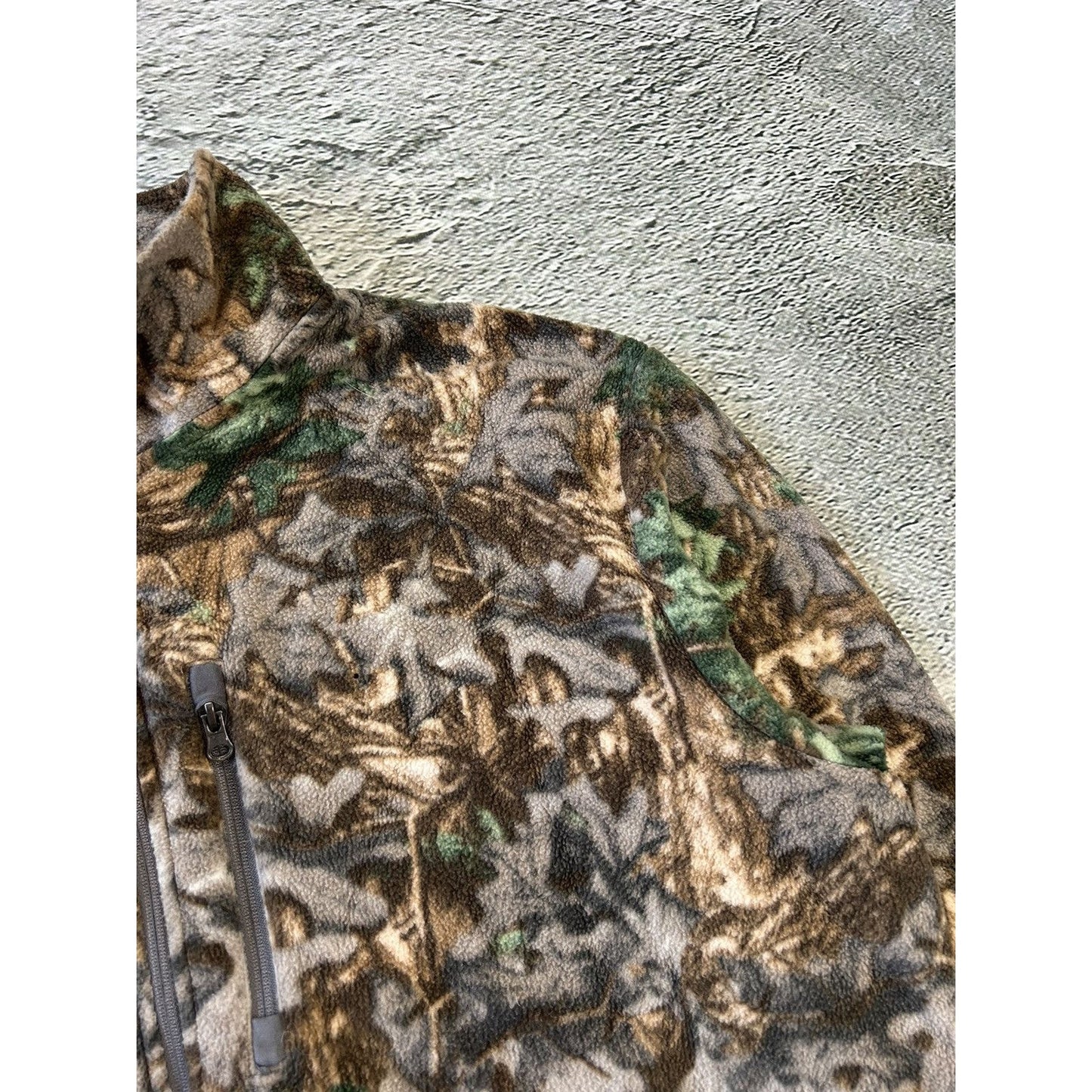 Realtree Camouflage fleece sweatshirt full zip vintage