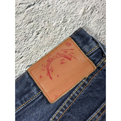 Evisu daicock vintage denim pants white blue Y2K