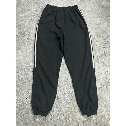 Adidas vintage black track pants small logo 2000s drill Y2K