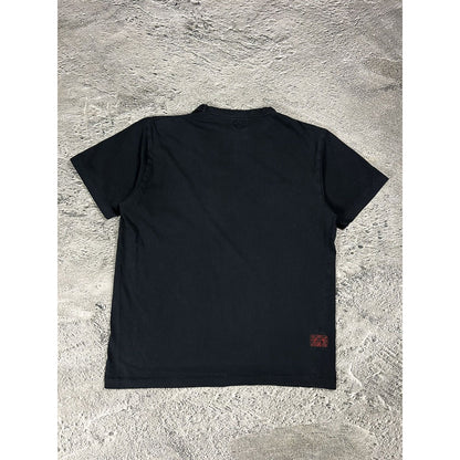 Evisu t-shirt vintage big logo seagull EU ED black pink
