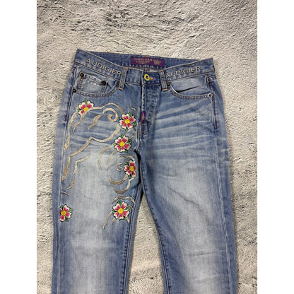 Christian Audigier Ed Hardy embroidered vintage jeans dragon