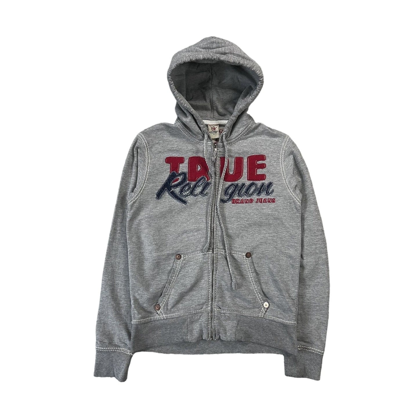 True Religion zip hoodie big logo vintage big logo Y2K