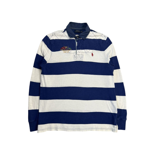 Chief Keef Polo Ralph Lauren striped longsleeve blue white