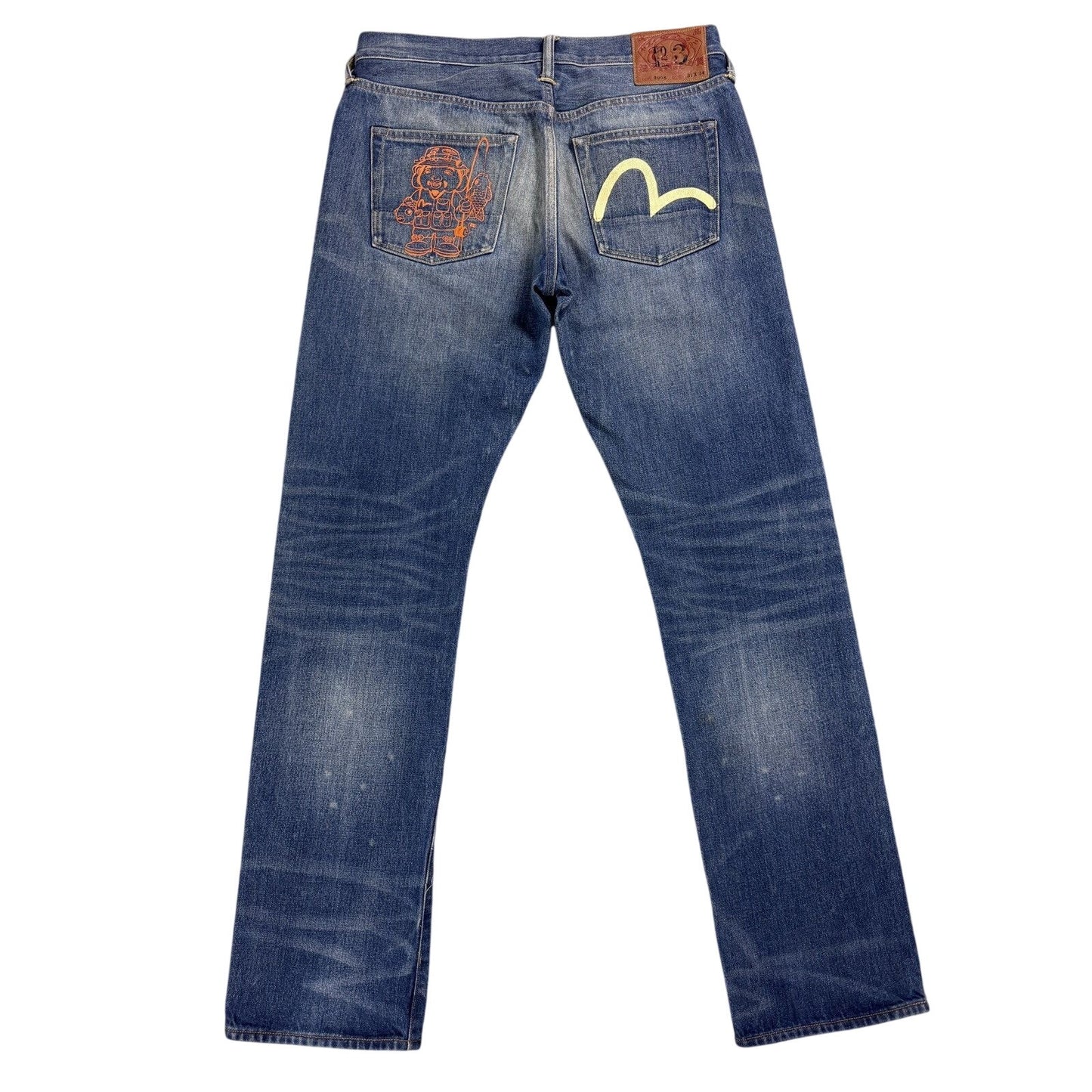 Evisu jeans vintage fisherman seagull logo selvedge denim