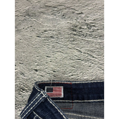 True Religion jeans flared vintage navy blue Billy white