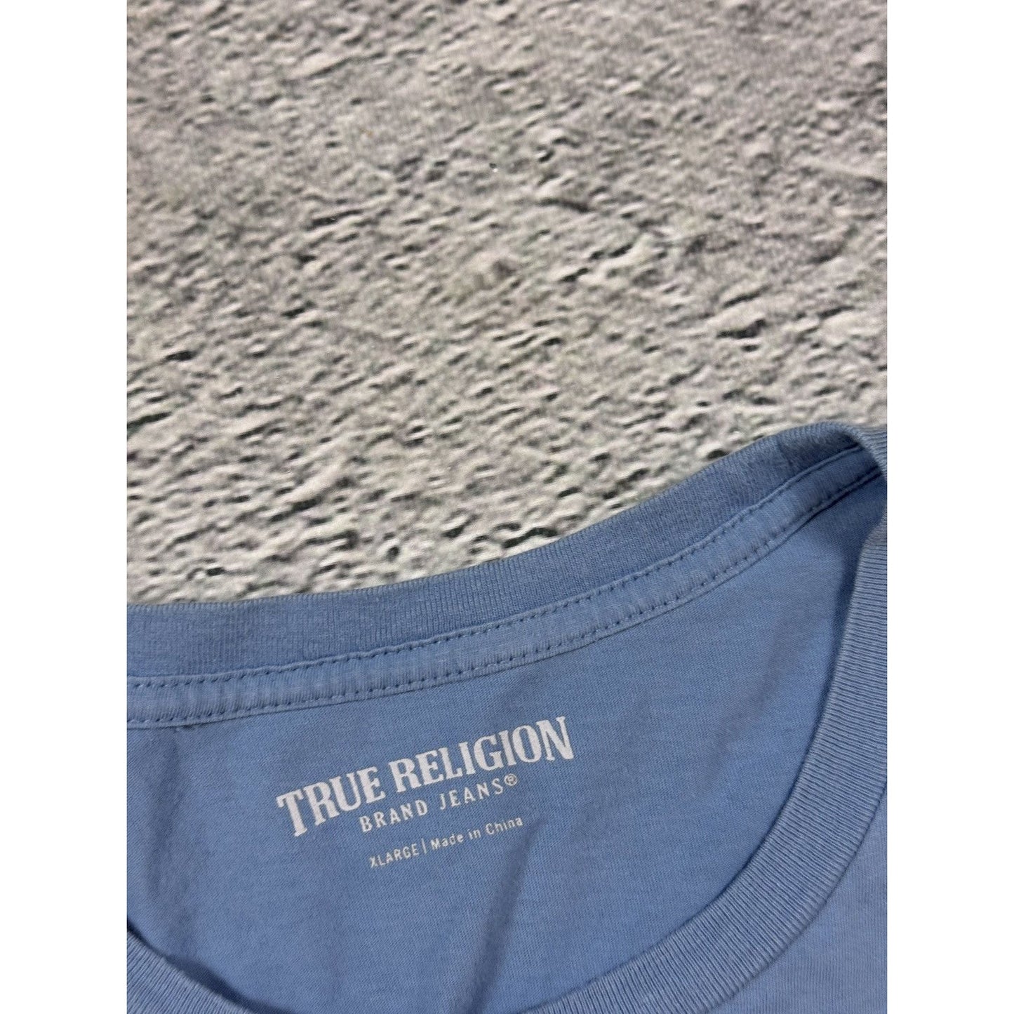 True Religion blue T-shirt logo California