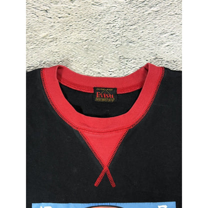 Evisu vintage black T-shirt big logo face