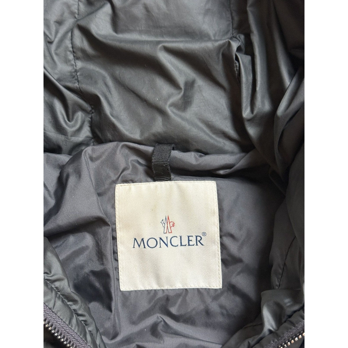 Moncler Fabrette puffer jacket grey down fur