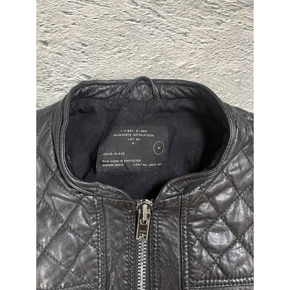 Allsaints Vintage Leather Jacket Avant Garde black