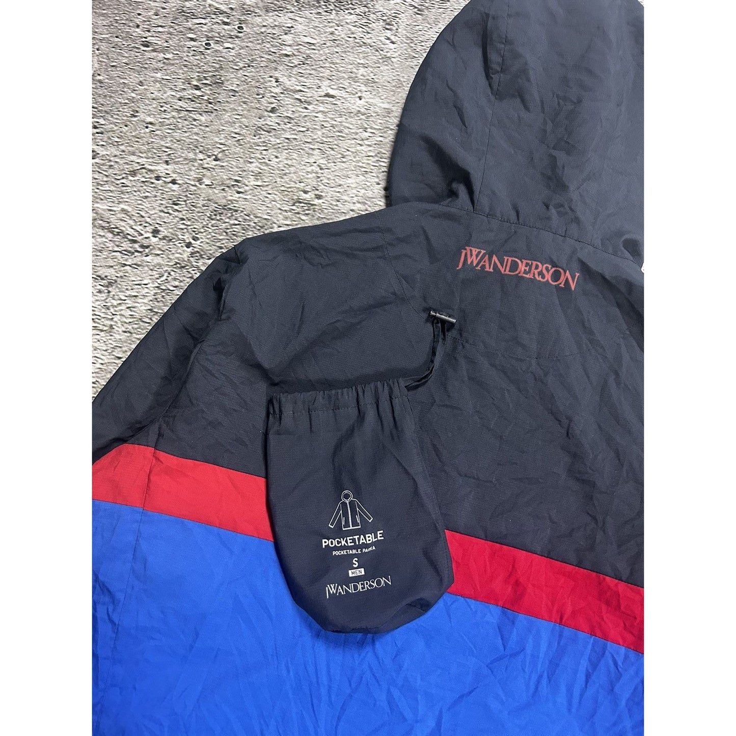 Uniqlo x JW Anderson Windbreaker jacket navy red blue