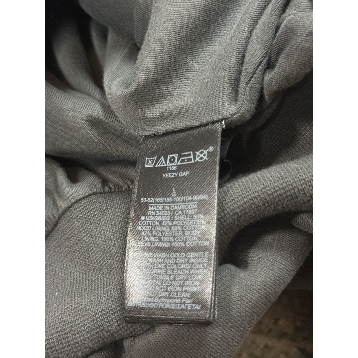 Yeezy Gap Engineered by Balenciaga Dove Hoodie Washed Black YZY