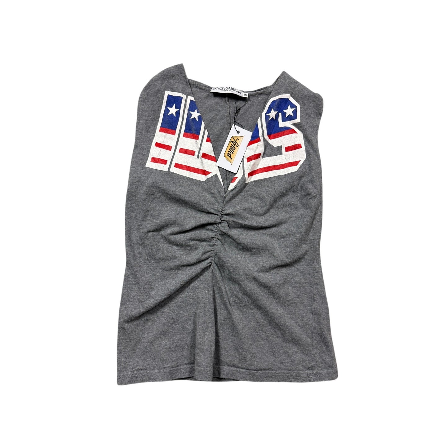 Dolce & Gabbana american flag top gray USA