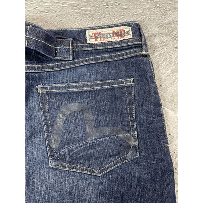 Evisu x Puma vintage navy skirt black seagulls Y2K