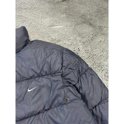 Nike vintage grey puffer jacket small swoosh 2000s