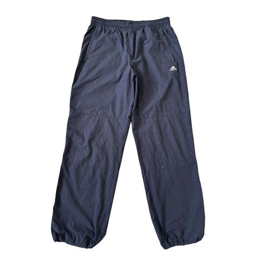 Adidas vintage navy nylon track pants baggy small logo 2000s