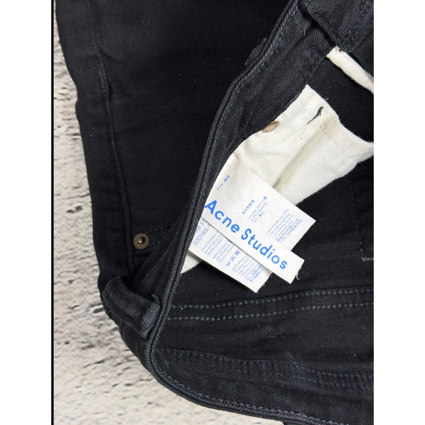 Acne Studios Blå Konst vintage black jeans denim pants slim