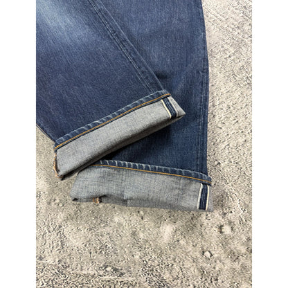 Evisu jeans vintage seagull logo blue selvedge denim gold