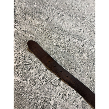 Dolce & Gabbana leather belt big buckle Y2K brown