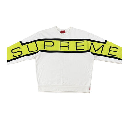 Supreme Paneled crewneck SS21 lime white