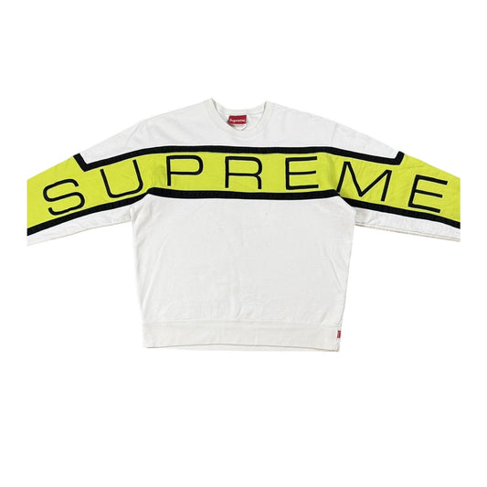 Supreme Paneled crewneck SS21 lime white