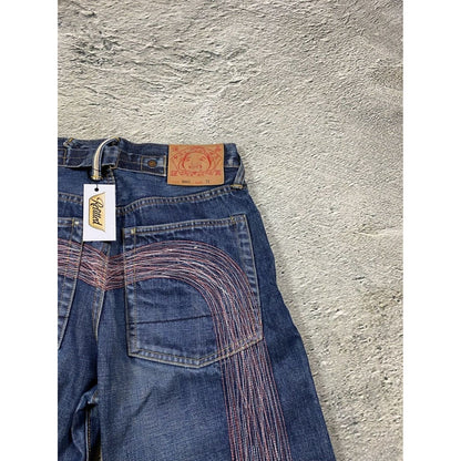 Evisu jeans daicock big logo gradient purple pink white