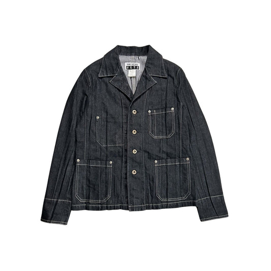 Issey Miyake Fete denim jacket pleated vintage made in Japan