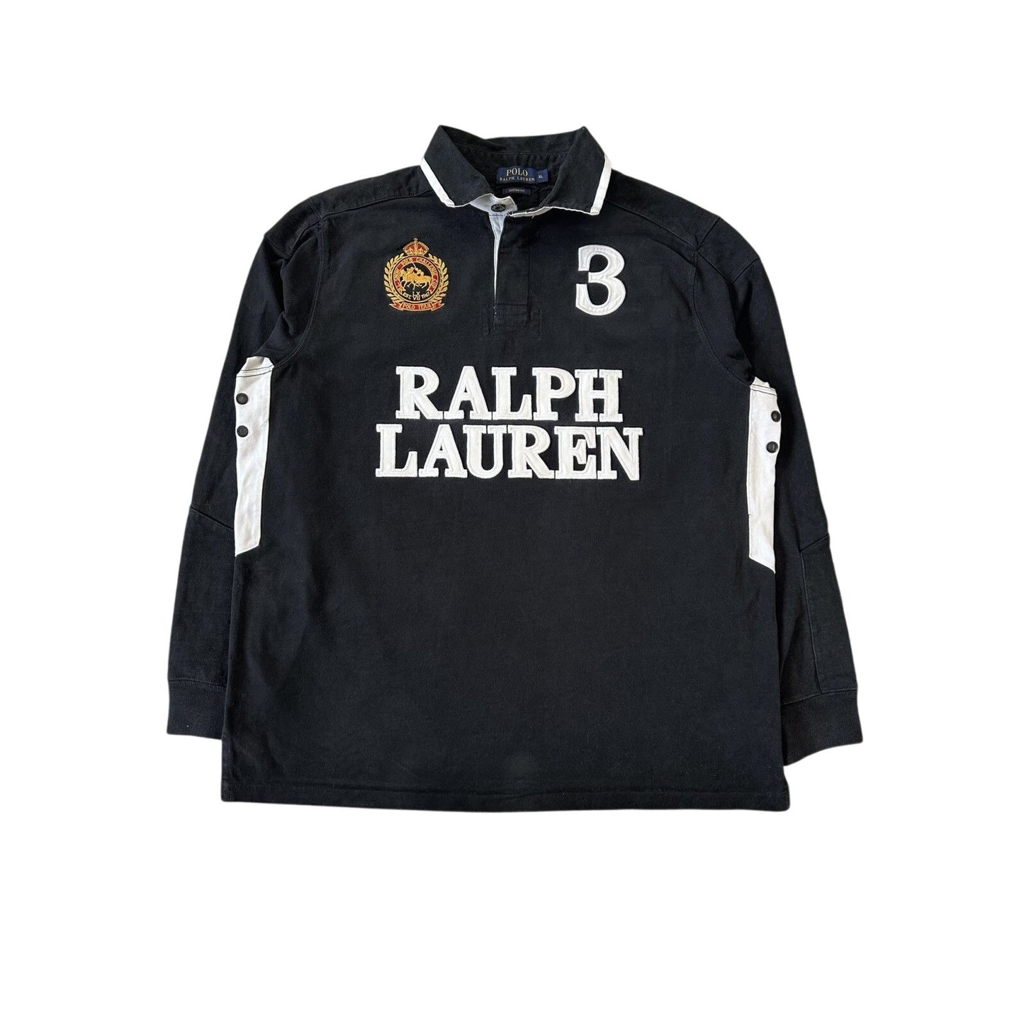 Chief Keef Polo Ralph Lauren longsleeve big logo black white