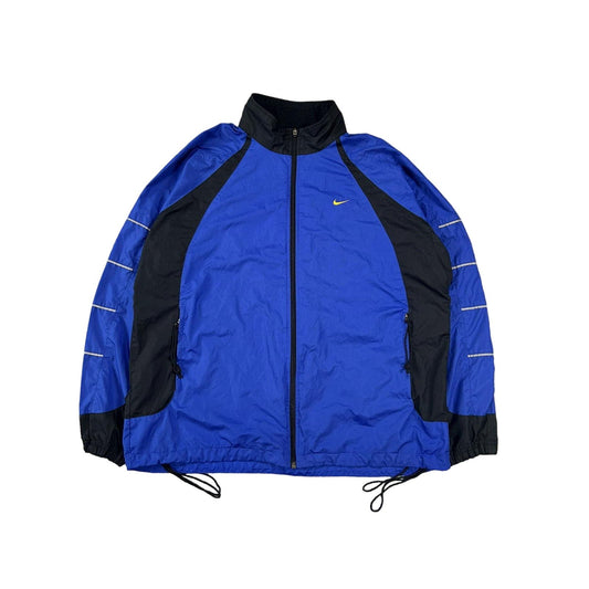 Nike track jacket nylon blue black vintage drill Y2K TN 90s