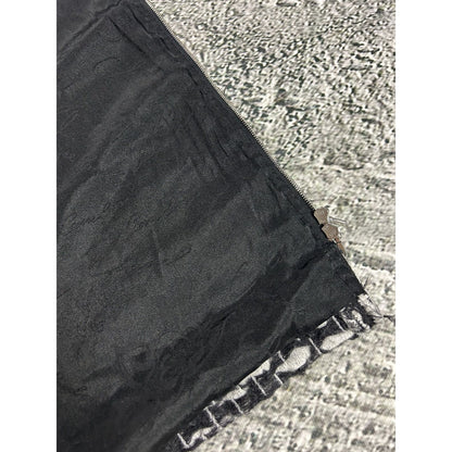 Chanel vintage coat tweed black white furry 2010