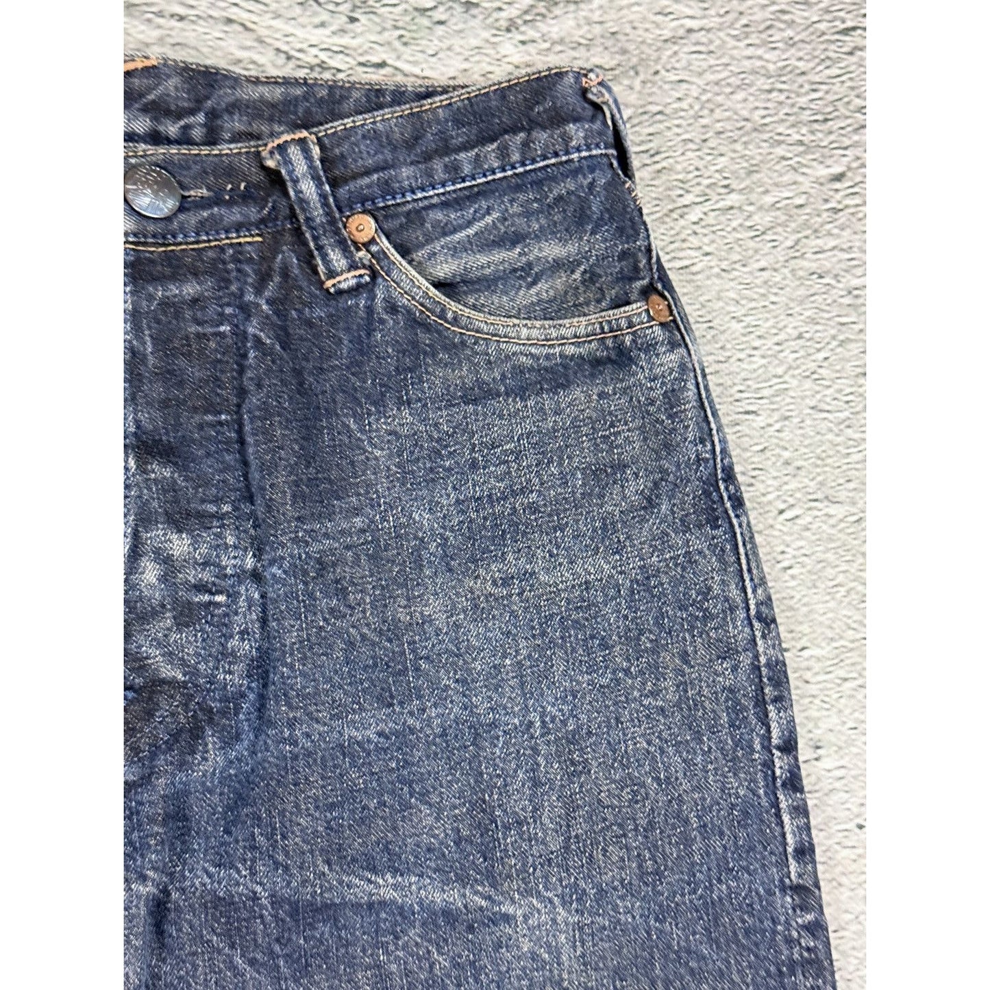 Evisu Yamane jeans embroidery japanese vintage cat face gull