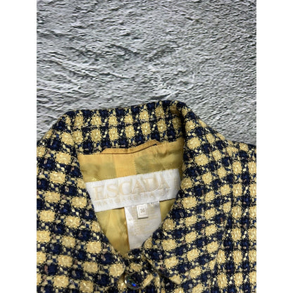 Escada vintage suit wool set blazer + skirt yellow
