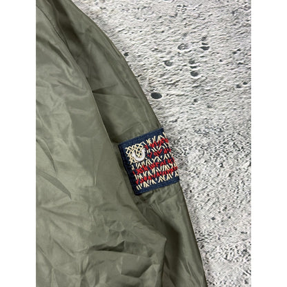 True Religion bomber jacket satin military full zip khaki