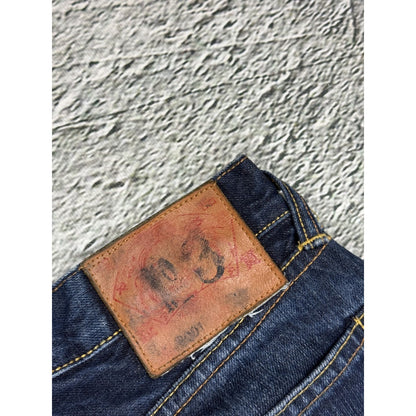 Evisu jeans daicock big logo black selvedge denim