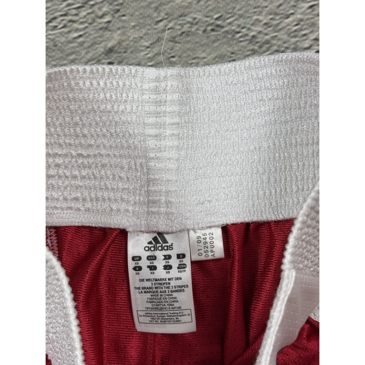 Adidas boxing shorts red big logo 2000s Y2K