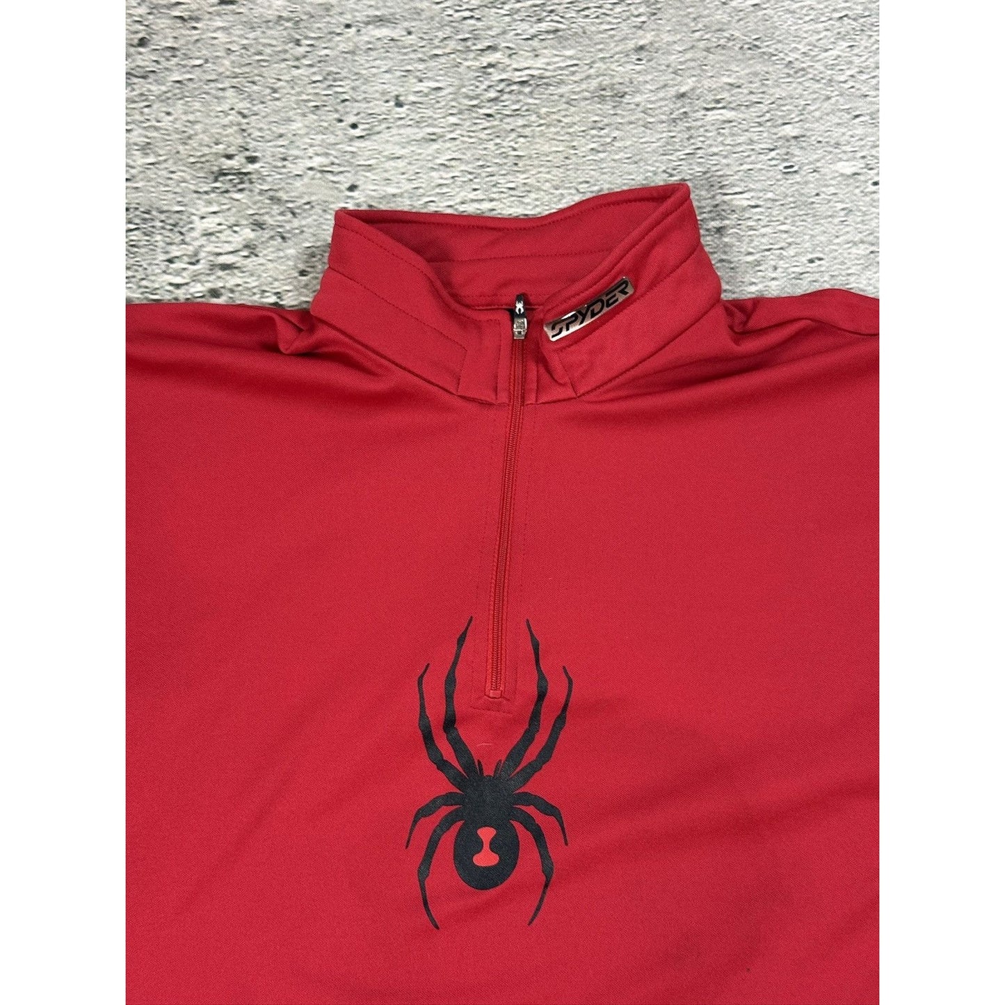 Spyder long sleeve red half zip sweatshirt motocross running