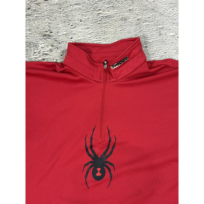 Spyder long sleeve red half zip sweatshirt motocross running