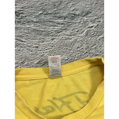 Ed Hardy Christian Audigier vintage yellow T-shirt big logo