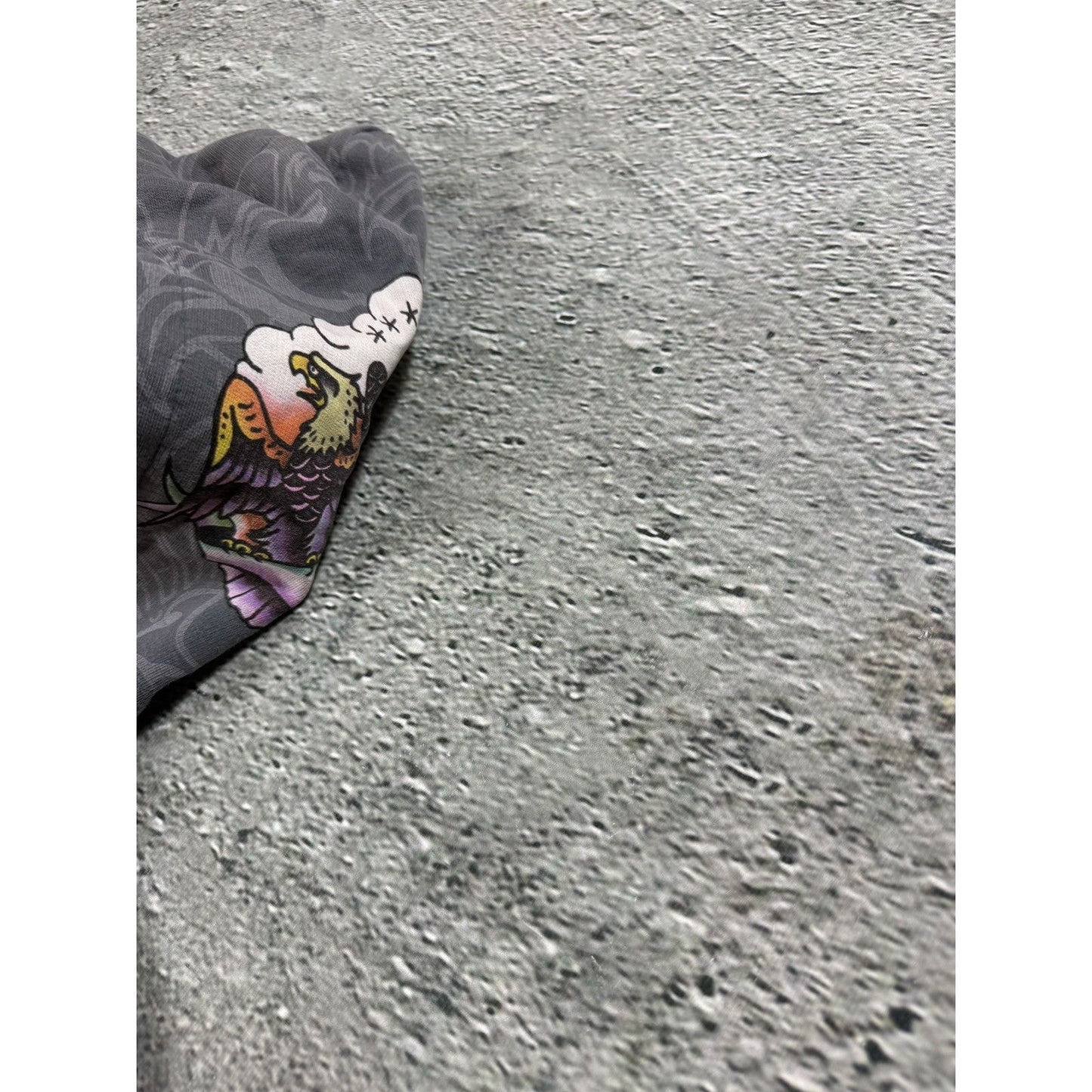 Ed Hardy zip hoodie grey Y2K vintage Christian Audigier fur