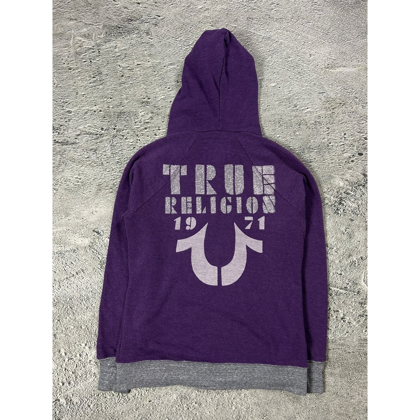 True Religion vintage zip hoodie purple Rhinestones Y2K