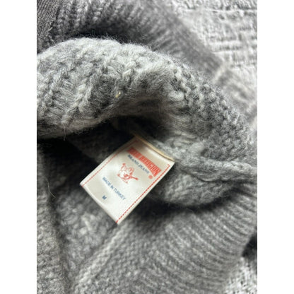 True Religion vintage grey zip sweater Y2K alpaca merino