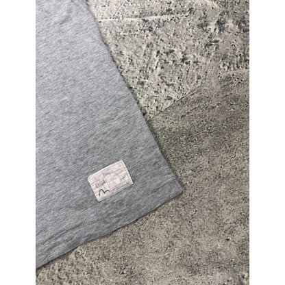 Evisu T-shirt big logo buddah gray purple Y2K