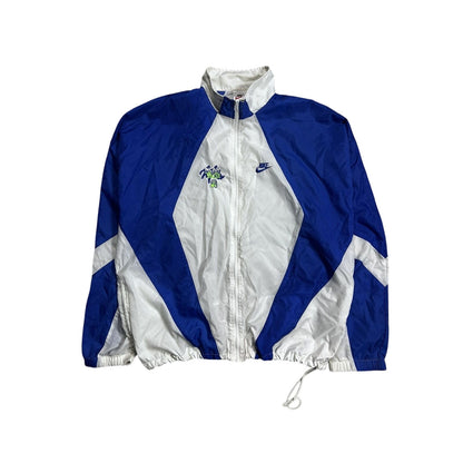 Nike track jacket nylon white blue vintage 90s